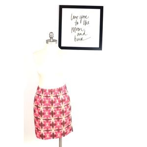 J. Crew skirt butterfly print silk blend size 6
